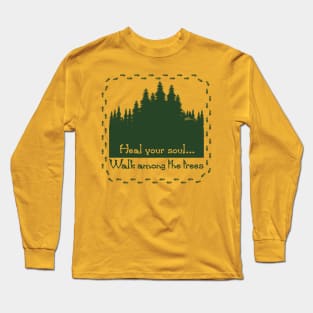 Heal your soul_green Long Sleeve T-Shirt